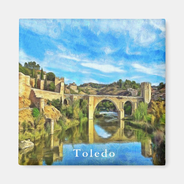 Alcantara Brücke in Toledo. Magnet (Vorne)