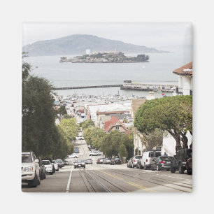 Alcatraz Gefängnis angesehen von San Francisco Magnet