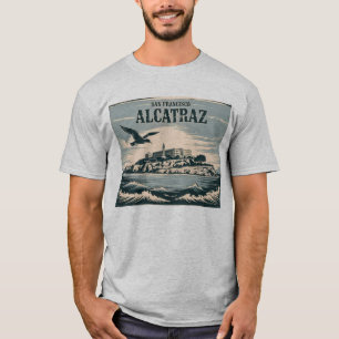 Alcatraz Insel Gefängnis San Francisco Reise Retro T-Shirt