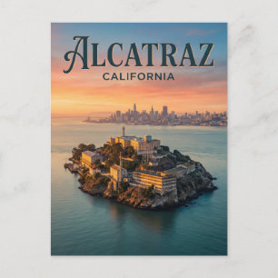 Alcatraz-Insel Kalifornien Postkarte