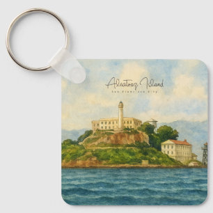 Alcatraz-Insel – San Francisco Reiseziel Schlüsselanhänger