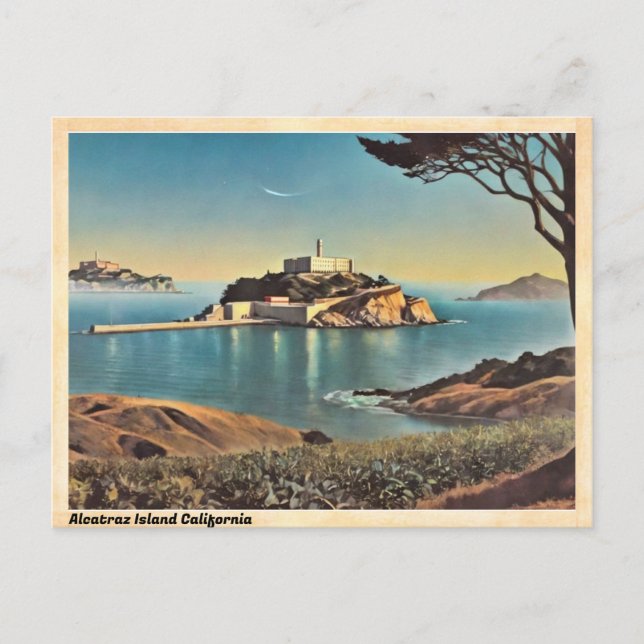 Alcatraz Island California Postkarte (Vorderseite)
