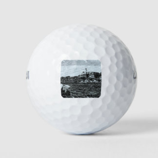 Alcatraz Prison B&W Golfball