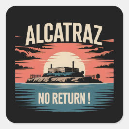 Alcatraz. Quadratischer Aufkleber