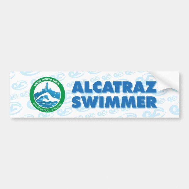 Alcatraz Swimmer Bumper Sticker (Devant)
