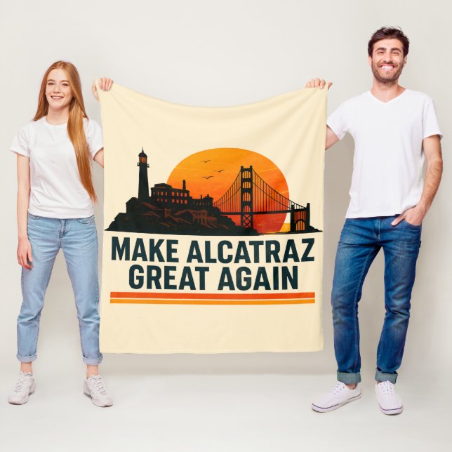 Alcatraz wieder großartig machen fleecedecke (Beispiel)