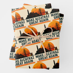 Alcatraz wieder großartig machen geschenkpapier set