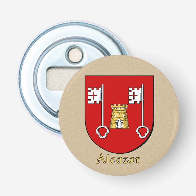 Alcazar Heraldic Arms on Parchstyle Back Flaschenöffner (Vorderseite)