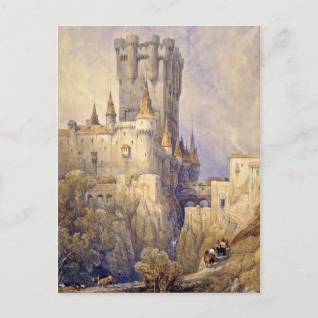 Alcazar, Segovia, Spanien, Malerei Postkarte (Vorderseite)