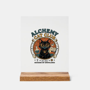 Alchemie-Katze Katzenliebhaber-Geschenk - Alchemie Acrylschild
