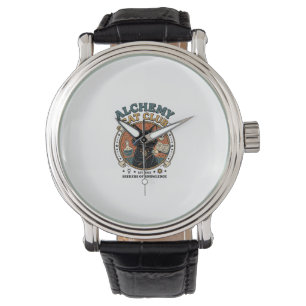Alchemie-Katze Katzenliebhaber-Geschenk - Alchemie Armbanduhr