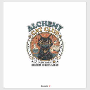 Alchemie-Katze Katzenliebhaber-Geschenk - Alchemie Aufkleber