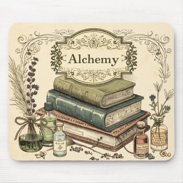 Alchemie – Vintage Akademisches Mauspad (Vorne)