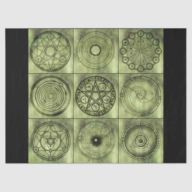 Alchemikalienzeichen Seidenpapier (Vorderseite)