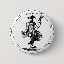 Alchemischer Quecksilber und Kadukus Button