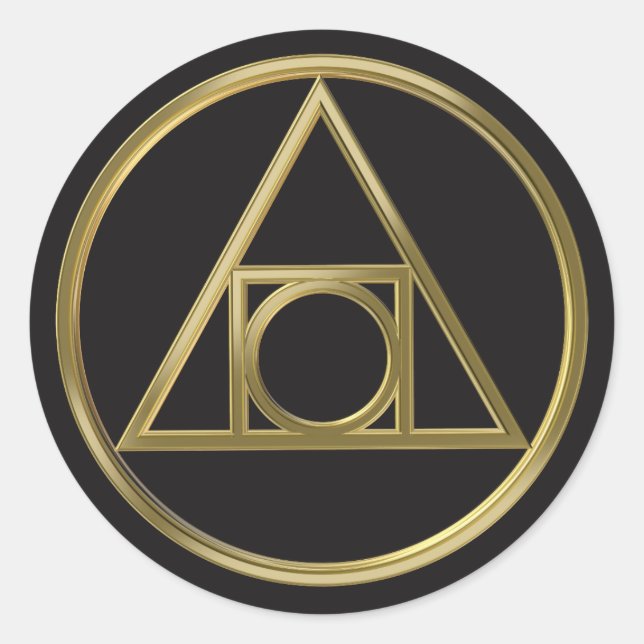Alchemisches Symbol Runder Aufkleber (Vorderseite)