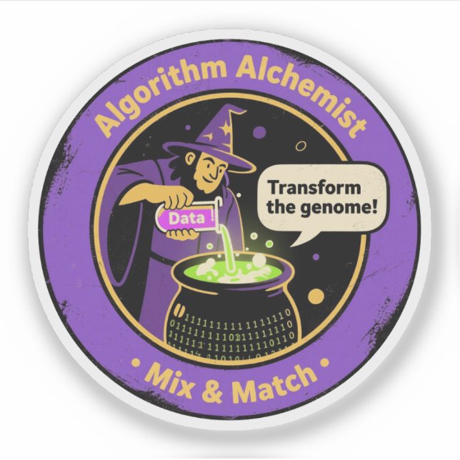 Alchemist Algorithm Genomic Data Alchemy Aufkleber (Vorderseite)