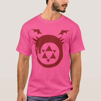 Alchemist aus Vollmetall - Ouroboros (rot - weißer T-Shirt