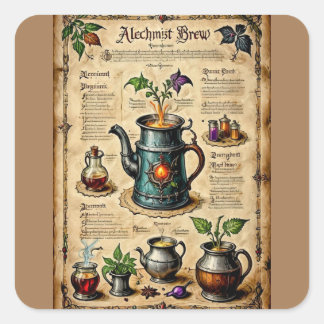 Alchemist Brew Quadratischer Aufkleber