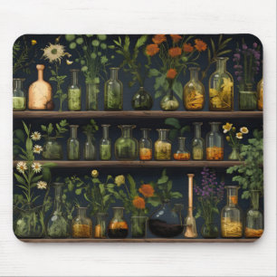 Alchemist Herbarium Shelf Mousepad