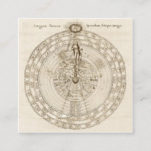 Alchemist Robert Fludd - wie oben beschrieben Quadratische Visitenkarte