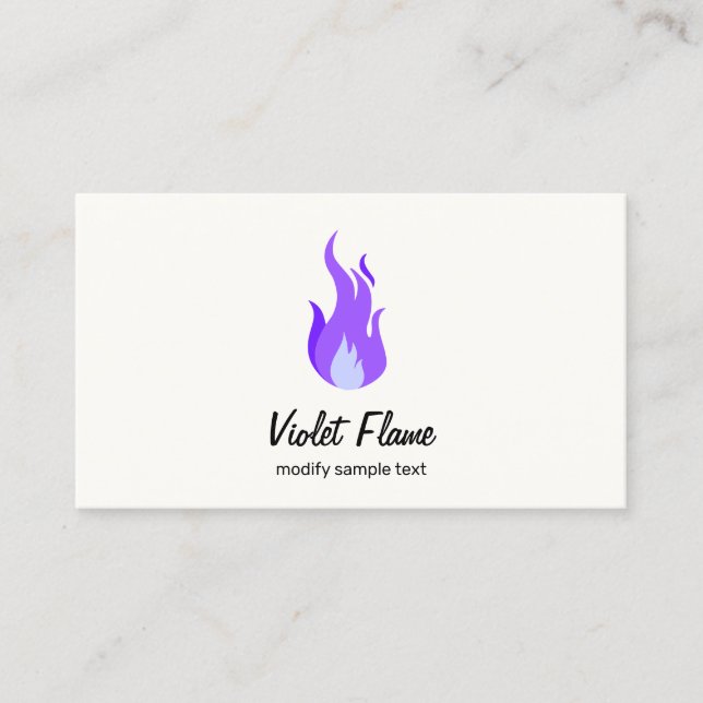 Alchemist Violet Flame Spiritueller Heiler Visitenkarte (Vorderseite)