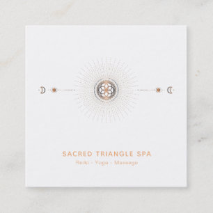 *~* Alchemy Moon Shaman Heilige Geometrie Mandala Quadratische Visitenkarte