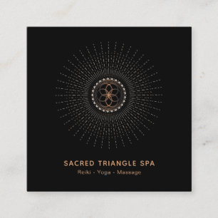 *~* Alchemy Shaman Sacred Geometry Mandala Quadratische Visitenkarte