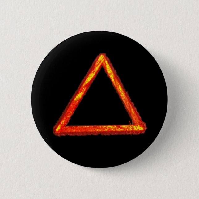 Alchemy-Symbol für das Blazing-Feuerelement Button (Vorderseite)