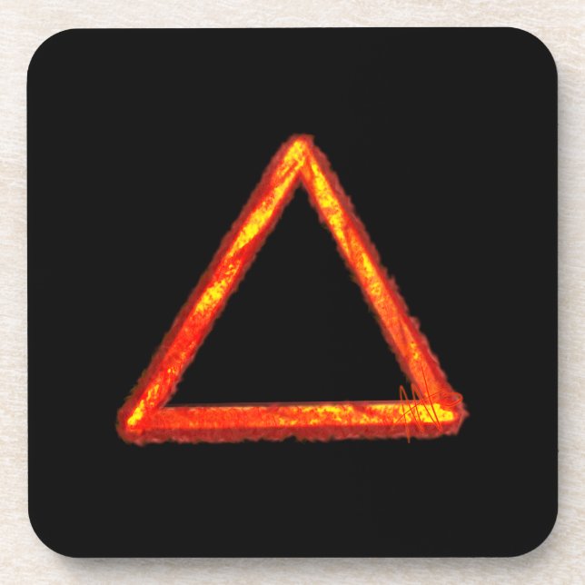 Alchemy-Symbol für das Blazing-Feuerelement Getränkeuntersetzer (Vorderseite)