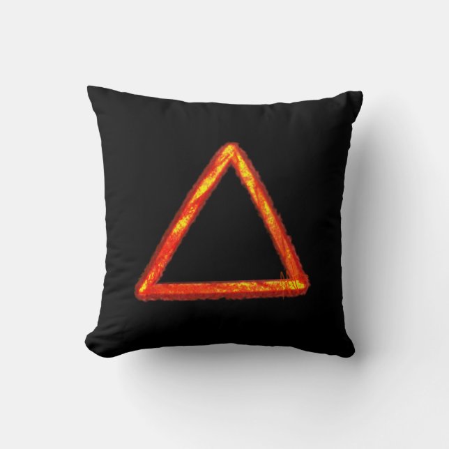 Alchemy-Symbol für das Blazing-Feuerelement Kissen (Vorderseite)