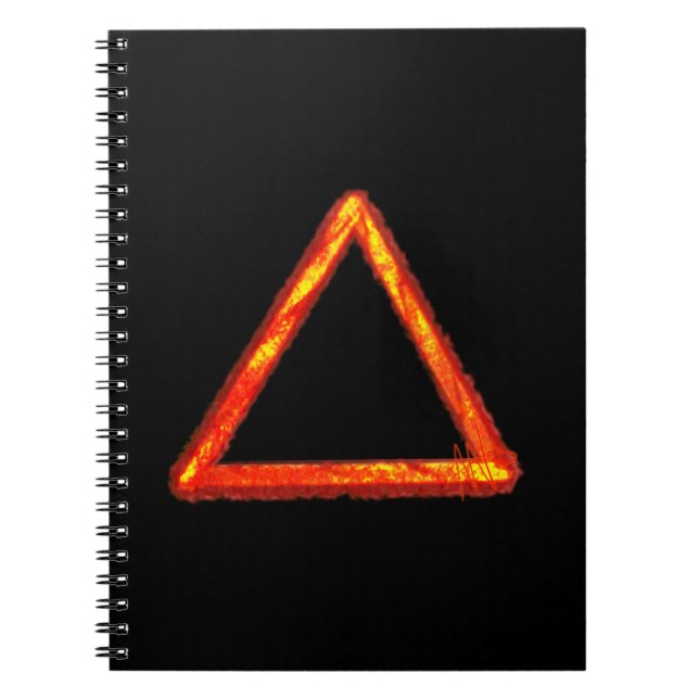 Alchemy-Symbol für das Blazing-Feuerelement Notizblock (Vorderseite)