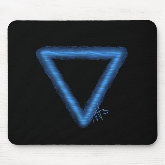 Alchemy-Symbol für Wavy Water Element Mousepad (Vorne)