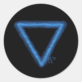 Alchemy-Symbol für Wavy Water Element Runder Aufkleber