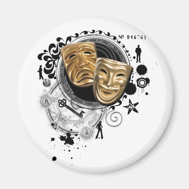 Alchimie der Schauspiel-Drama-Masken Magnet (Vorne)