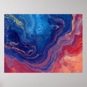 "Alchimie der Strömungen" - Ein farbenprächtiges A Poster