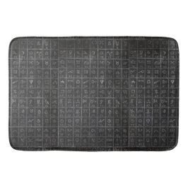 Alchimie-Symbol-schwarze Tafel-Tafel Badematte