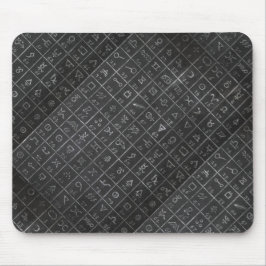 Alchimie-Symbol-schwarze Tafel-Tafel Mousepad