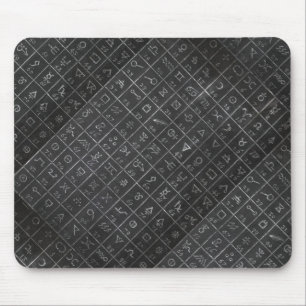 Alchimie-Symbol-schwarze Tafel-Tafel Mousepad