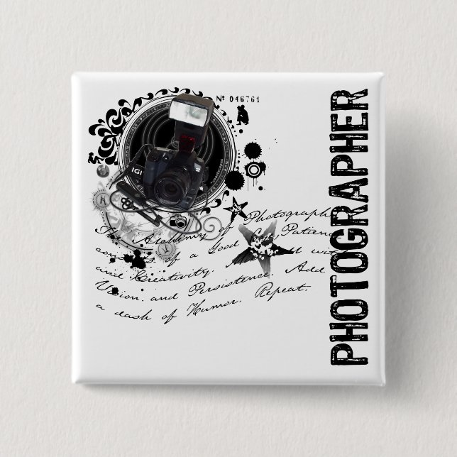 Alchimie von Fotografie (Fotograf) Button (Vorderseite)