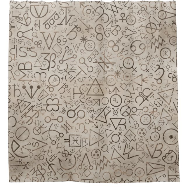 Alchimiesymbole - astrologisches Symbolmuster #1 Duschvorhang (Vorderseite)