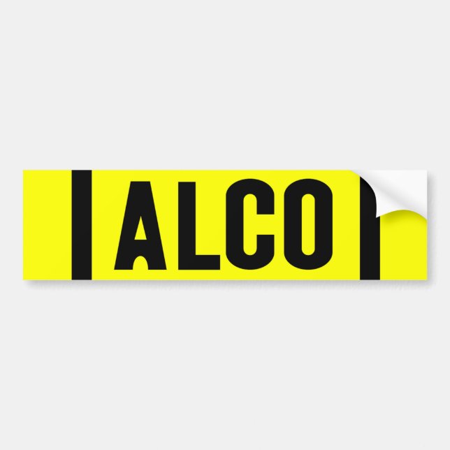 ALCO - Angetrieben durch Alco Locomotive Company Autoaufkleber (Vorne)