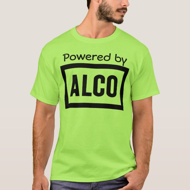 ALCO - Angetrieben durch Alco Locomotive Company T-Shirt (Vorderseite)