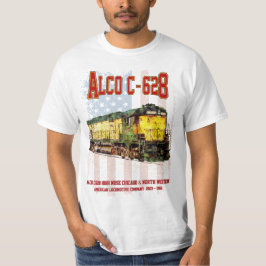 Alco C-628 Diesel Locomotive und amerikanische Fla T-Shirt