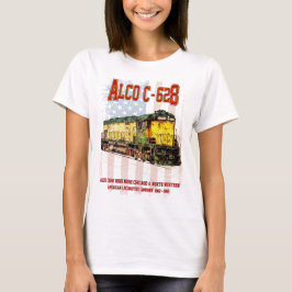 Alco C-628 Diesel Locomotive und amerikanische Fla T-Shirt