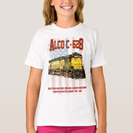 Alco C-628 Diesel Locomotive und amerikanische Fla T-Shirt