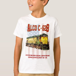 Alco C-628 Diesel Locomotive und amerikanische Fla T-Shirt