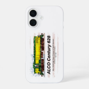 Alco C-628 Diesellokomotive und amerikanische Flag iPhone 16 Hülle
