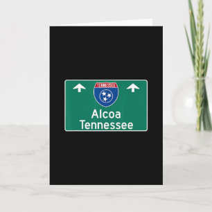 Alcoa Tennessee Interstate Highway Urlaubsandenken Karte