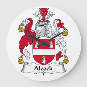 Alcock-Familienwappen Große Wanduhr